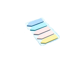 Le papier détiquette dindex de note autocollante Kaba Bear peut être écrit sur la marque petite bande de marque-page en plastique indication transparente numéro de page film fluorescent couleur autocollant pratique forte adhérence papier de classification N Times 3114.