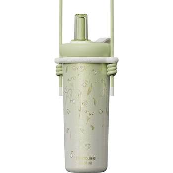 One-horned rhinoceros high-looking large-capacity straw thermos cup