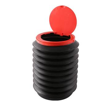 Car trash cans with umbrella barrels in car