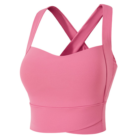 
Fitness girl cross-beautiful back sports underwear shock-proof gathering and titting breasts running vest wearing yoga bra new