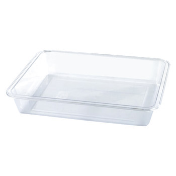 Cold dish with lid cooked food tray transparent plastic square tray