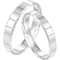 CRD PT950 platinum diamond ring square platinum ring platinum couple ring womens and mens