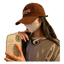 Baseball hat for women in spring and autumn Korean version versatile ins soft top embroidered sun visor big head circumference showing face small duck cap for men