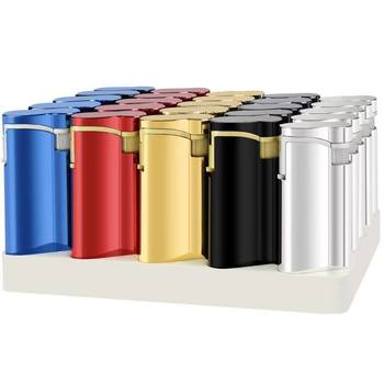 Flip-top windproof blue flame direct lighter customized