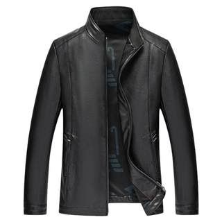 海宁真皮皮衣男士秋冬季加绒绵羊皮夹克中年爸爸装男款休闲皮外套