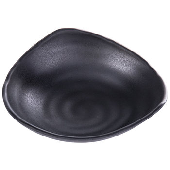 Black frosted dessert cold dish plate irregular creative melamine bar tableware plate ktv snack plate plastic plate