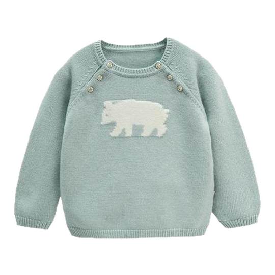 whitewheat男童2025秋冬新款毛衣女宝宝纯羊毛针织衫儿童保暖上衣