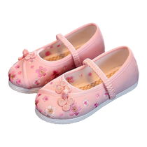 Source manufacturer childrens shoes girls antique embroidered shoes ethnic style cloth shoes Hanfu shoes cheongsam shoes net shoes wholesale