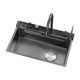 Integrated functional sink large single tank 304 stainless steel