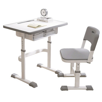Student homework table and chair study table small apartment can be lifted
