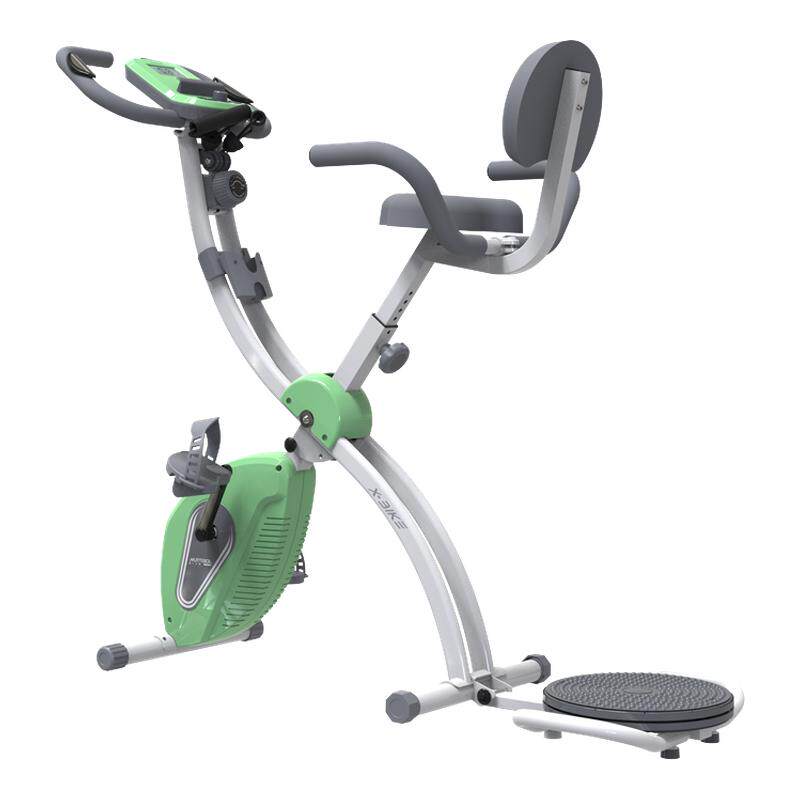 College student folding magnetically controlled exercise bike home silent