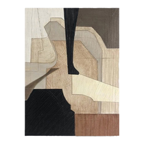 LWD pure hand-painted oil painting Evening Boat high-end abstract decorative painting living room hanging painting entrance hall modern painting grand