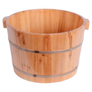 Muzhibao solid wood foot bath bucket for household health foot massage bucket