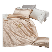 Mercury Home Textiles Jacquard Four-piece Home Reversible Set Light Luxury Double Bed Sheet Quilt Cover Bedding