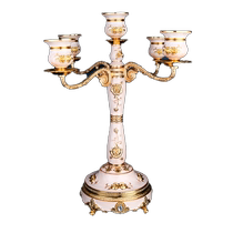 Candlestick with three heads and five heads retro Western restaurant candlelight dinner photography props wedding tabletop decoration candlestick ornaments