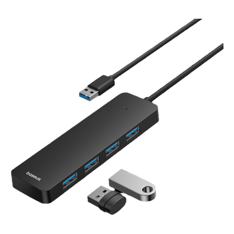 倍思深空灰航空合金USB HUB集线器 多口Type-C扩充器适用笔电平板