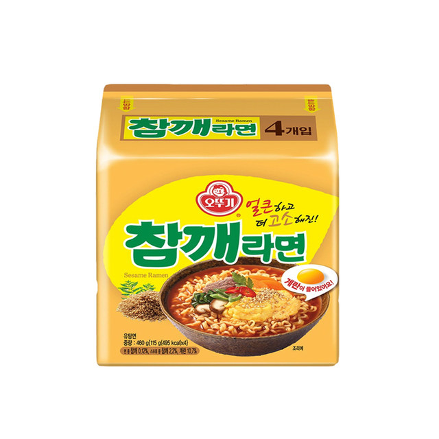 Korean imported roly-poly sesame egg ramen