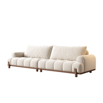 Dipu modern minimalist sofa art large and small living room extremely simple French cream velvet cloth sofa