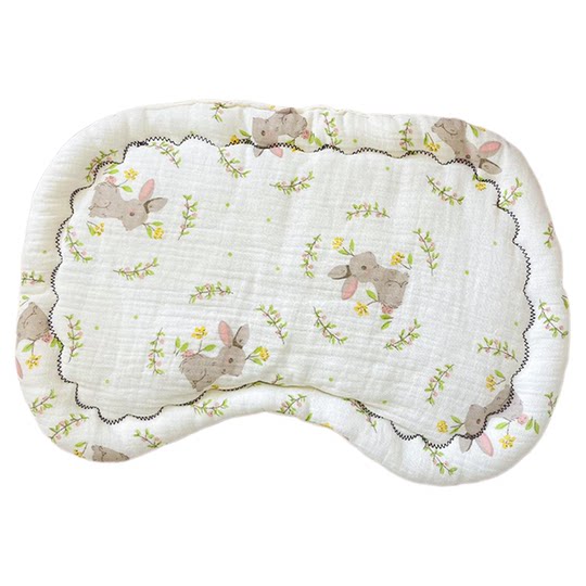 Baby pillow newborn cloud pillow cover 7A antibacterial pure cotton breathable sweat-absorbent anti-vomiting baby pillow cushion four seasons