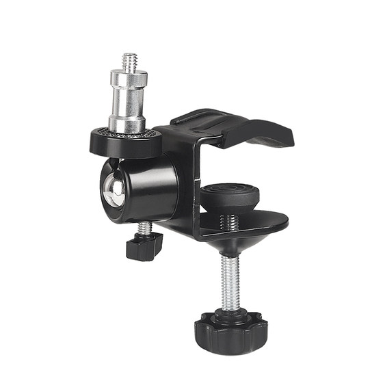 Makeup box fill light clip metal 1/4 lamp holder desktop wall cabinet round tube universal lock fixing fixture seat photography accessories flash mobile phone live support equipment
