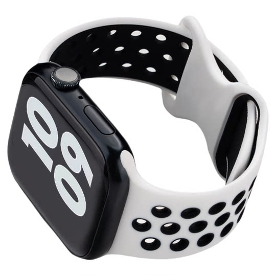 适用iwatch11表带S9苹果手表applewatch9硅胶S10男S8镂空8新款S7运动7代透气SE3高级S6腕带女iphone智能3创意