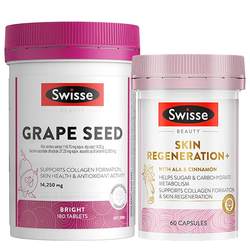 Swisse anti-sugar rejuvenating capsules + ເມັດ grape seed extract 180 ເມັດ