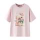 Semir pattern pure cotton mid-length short-sleeved T-shirt for women