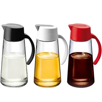 Asvel glass oil bottle automatically opens and closes, prevents leakage and does not hang