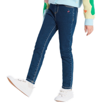 Balabala childrens jeans autumn wear girls pants medium and large childrens fashionable embroidered sweet and cool trousers simple and trendy