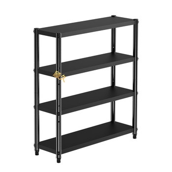 Kitchen storage rack sundry storage rack multi-functional floor-standing layered rack pot storage rack household carbon steel shelf