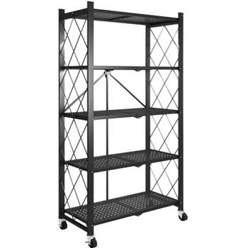 No installation folding kitchen supplies storage rack floor-standing multi-layer oven pot rack microwave storage rack