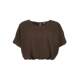 Vq zone Ayazhi Vero Moda top summer ຮູບແບບໃຫມ່ທີ່ມີ lyocell linen round neck puff sleeve design