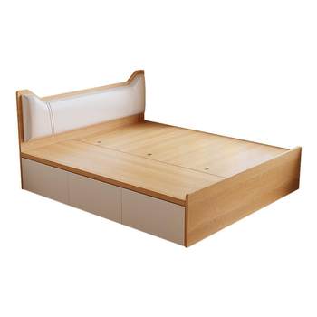 Solid wood tatami bed small single bed