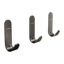 Cabei Space Aluminum Hook No Punching Coat Hook Strong Clothes Hook Single Bathroom Clothes Rack Home Wardrobe