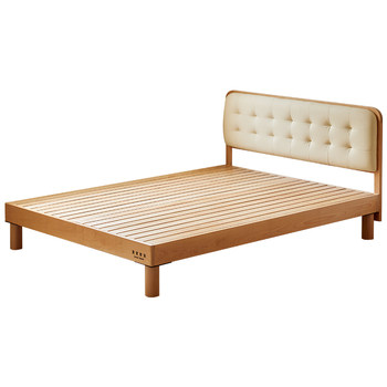 Aijiazhi made solid wood children's bed montessori platform bed small apartment soft package floor bed simple single household small bed