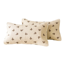 2024 new pure cotton double-layer gauze quilted pillow towels a pair of non-slip non-falling high-end mens anti-head oil pillow towels