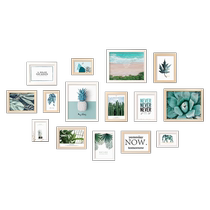 Photo wall living room decoration creative photo frame combination punch-free high-end family photo album photo layout display wall