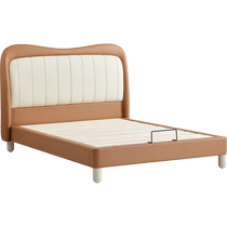 Lins Home Cartoon Solid Wood Leg Childrens Bed for Boys and Girls 1.5m Soft Packed Bed Lins Wood Industry TBC145