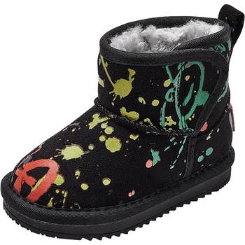Balabala boys and girls snow boots children's cotton boots plus velvet thickened short boots winter new children's shoes boots trendy