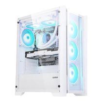 First Horse Light God Computer Case Full Side Transparent Desktop Host MATX ITX Midta Game Water Cooled White