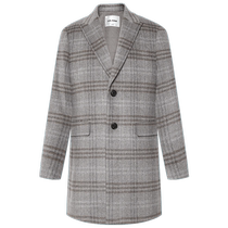 (Including sheep wool) Lilang official woolen coat mens business casual 2024 winter lapel coat for men