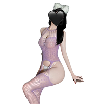 Feimu sexy lingerie 2024 new sexy suspender stockings teasing no need to take off temptation hot passionate purple 3503