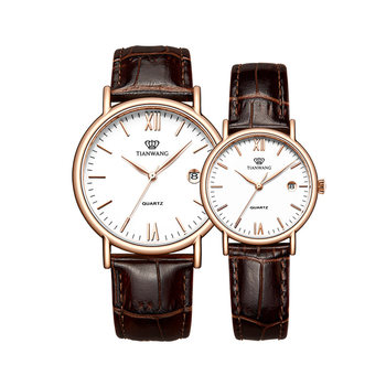 Simple and light leather quartz king ladies watch for men and women 520 gift birthday gift for girls 3874