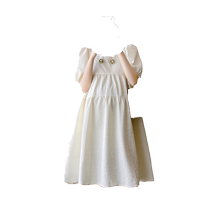 Maternity wear summer wear 2024 new large size fat MM French slimming A-line skirt design age-reducing temperament dress