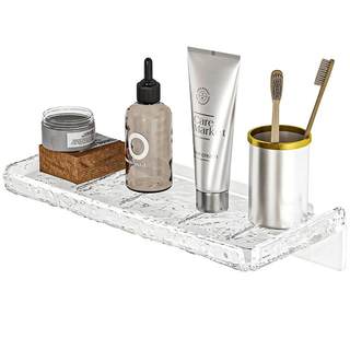 卫生间洗手台置物架浴室亚克力水波纹化妆品整理壁挂洗漱台收纳架