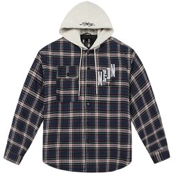 MEDM plaid hooded cotton coat for men and women, spring American retro casual loose cotton coat ins trend