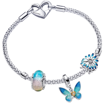 Chinese Valentines Day gift] Pandora Pandora Dream Garden Bracelet Set Spring and Summer Light Luxury Blue Fantasy Fashion