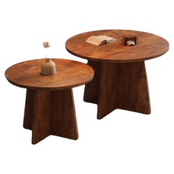 Small Coffee Table Set, Round Living Room Table, Modern Minimalist Sofa, Vintage Style Small Round Table, Balcony Tea Table, Small Table