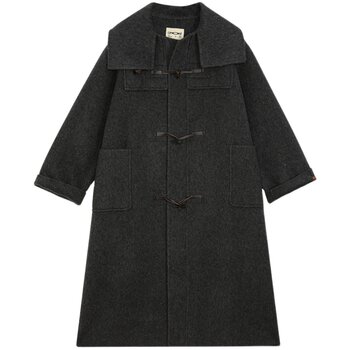 omont蛋挞家 复古牛角扣双面呢大衣冬季新长款羊毛呢子外套女