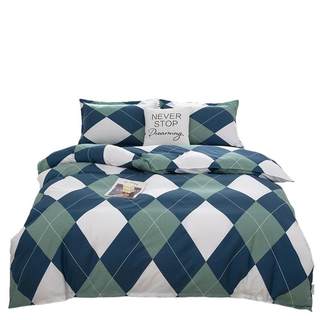 夏季纯棉被套单件100全棉被罩150x200x230被子套单双人枕套三件套